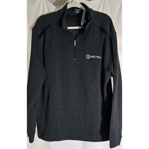 Nike Sweater‎ Mens Large Gray Long Sleeve Pullover Golf 1/4 Zip Dri Fit